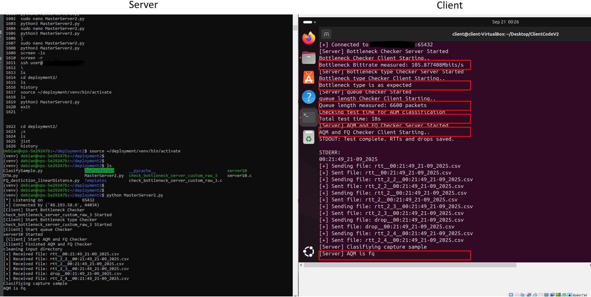 AQM Signature RTT traces